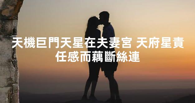 天機巨門天星在夫妻宮 天府星責任感而藕斷絲連